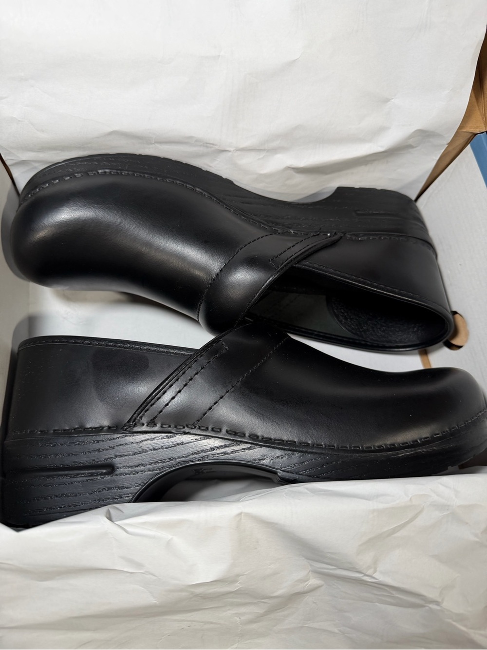 DANSKO Professional Cabrio Clog Black Leather Men's 46 US 12.5-13 Slip Resistant